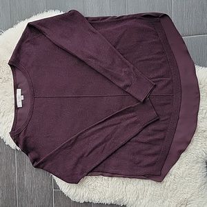 Loft Purple Sweater, Sheer Back sz M